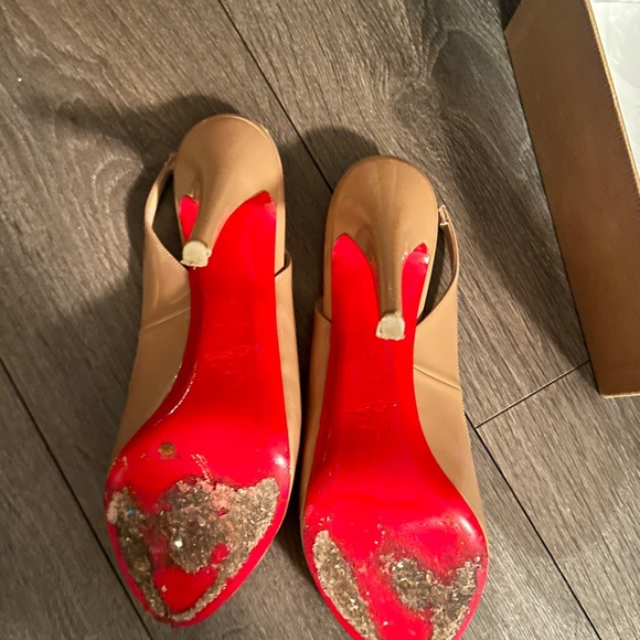 Christian Louboutin Prive Patent Calf 120 Nude Heels - Picture 5 of 8